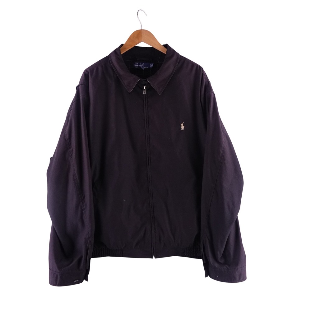 Polo Ralph Lauren Mens 3XB Harrington Jacket Black Full Zip Windbreaker
